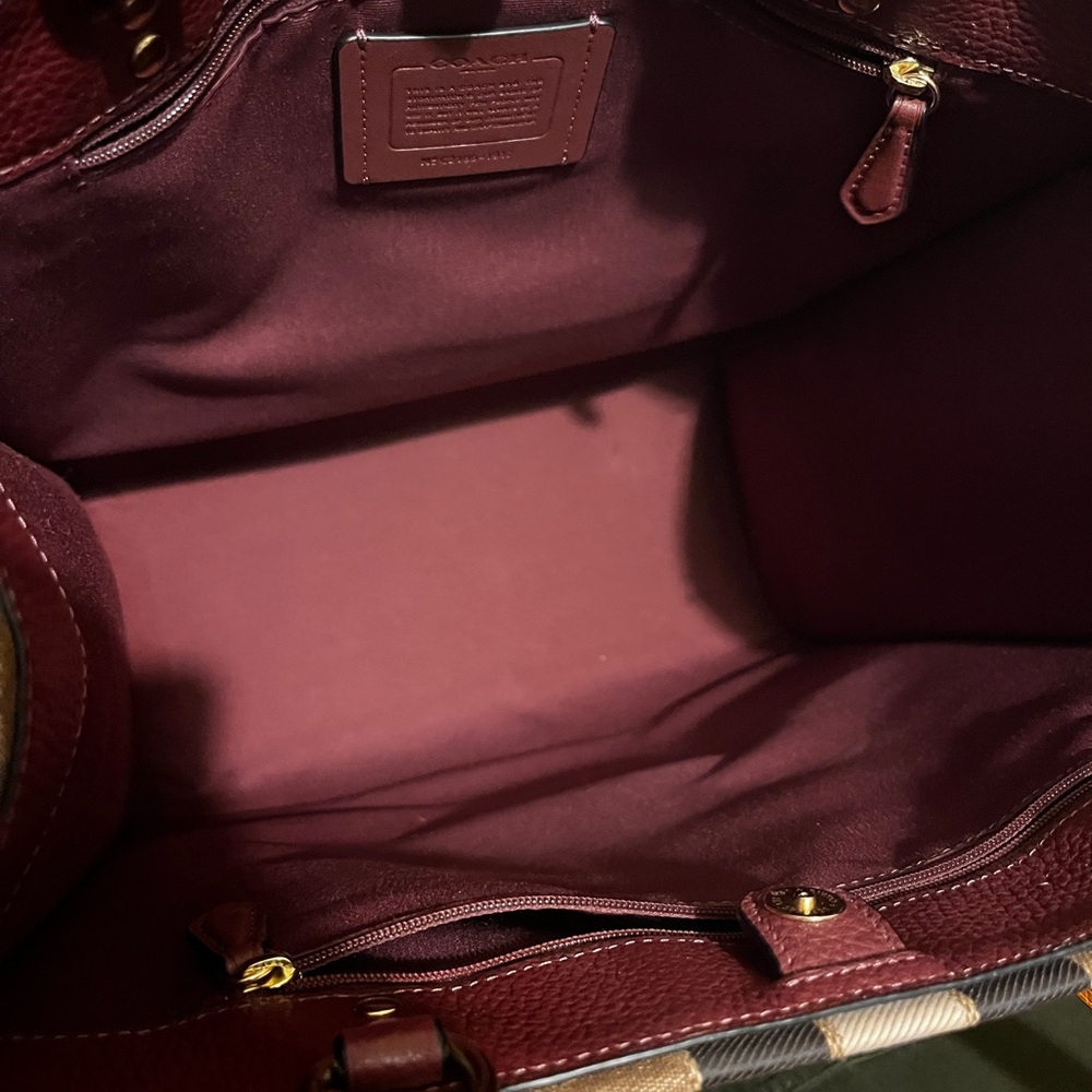 Coach Dempsey Signature Tote with Orange Patch - Picture 5 of 6